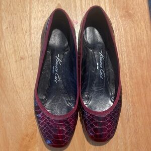 Kenneth Cole red snakeskin shoes